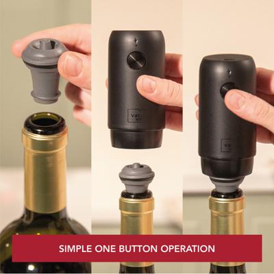 Vacu Vin Elektrische Wine Saver Vacuümpomp + 2 Doppen - thumbnail