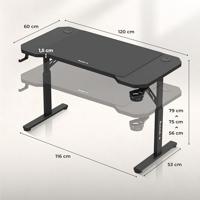 Huzaro Hero 2.6 gaming bureau Zwart - thumbnail