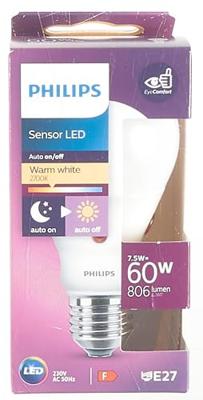 Philips LED 78269600 LED-lamp Energielabel F (A - G) 7.5 W = 60 W Warmwit (Ø x l) 6.2 cm x 11.4 cm Incl. daglichtsensor 1 stuk(s)