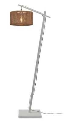 GOOD&MOJO Vloerlamp 'Iguazu' Bamboe en jute, 150cm, kleur Wit/Naturel