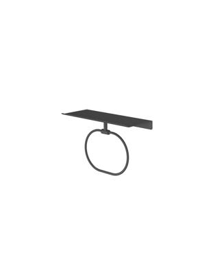 Hotbath &More Handdoekring voor Planchet serie Geborsteld zwart PVD