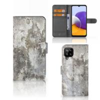 Samsung Galaxy A22 4G | M22 | Bookcase | Beton Print - thumbnail