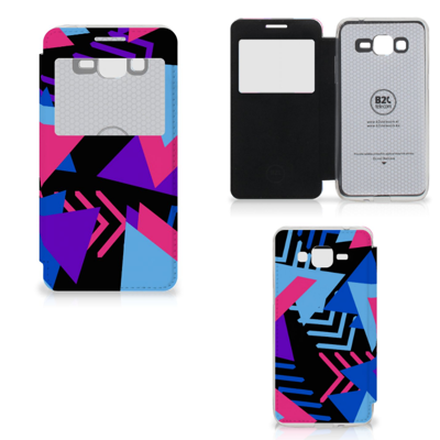 Samsung Galaxy Grand Prime Bookcase Funky Triangle Samsung Galaxy Grand Prime Bookcase Funky Triangle