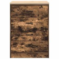 Garagekast 60x51x85 cm massief grenenhout gerookt eiken - thumbnail