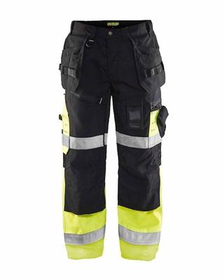 Blåkläder Werkbroek High-Vis X1500 15081860 | Zwart/High-Vis Geel | Maat 54 - 7330509387825