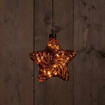 Star Antique Gold 15 cm en 10Led Classic Warm en Mercury Cop Anna's Collection - Annas collection