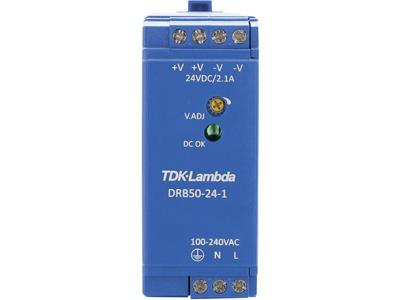 TDK-Lambda DRB50-24-1 DIN-rail netvoeding 24 V/DC 2.1 A 50.4 W Aantal uitgangen: 1 x Inhoud: 1 stuk(s) TDK-Lambda DRB50-24-1 DIN-rail netvoeding 24 V/DC 2.1 A 50.4 W Aantal uitgangen: 1 x Inhoud: 1 stuk(s)