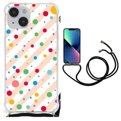 iPhone 14 Plus Doorzichtige Silicone Hoesje Dots iPhone 14 Plus Doorzichtige Silicone Hoesje Dots