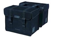 Basil kavan eco classic dubbele fietstas - duurzaam organisch canvas - zwart - 68l - thumbnail