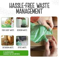 Eco Green Living Composteerbare afvalzakken 8 liter - met trekkoord - 25 stuks - thumbnail