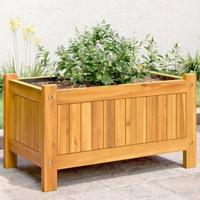 VidaXL Plantenbak met voering 54x31x30 cm massief acaciahout - thumbnail