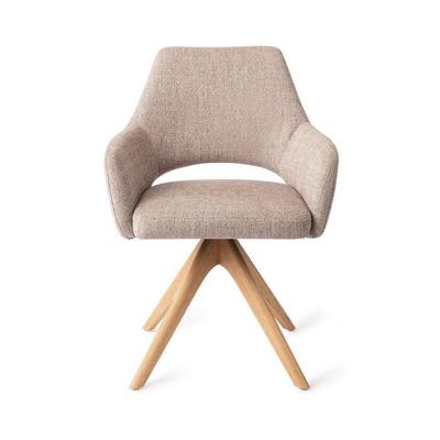 Jesper Home Yanai eetkamerstoel Biscuit Beach revolve oak natural