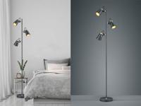 Trio Design vloer leeslampEdward 3-lichts zwart met goud - 408800332 - thumbnail