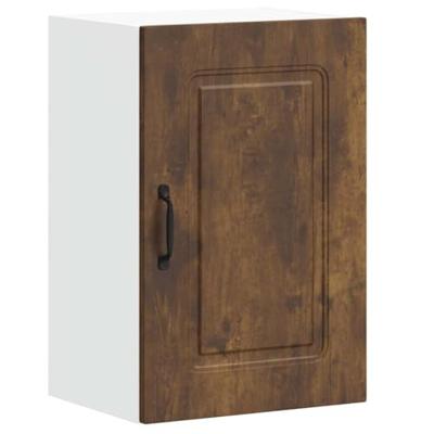 Keukenwandkast Kalmar bewerkt hout gerookt eikenkleurig Keukenwandkast Kalmar bewerkt hout gerookt eikenkleurig