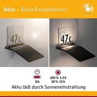 Paulmann 94243 Yoko Huisnummerlamp op zonne-energie met bewegingsmelder Energielabel: A (A - G) 1.2 W Warmwit Antraciet - thumbnail