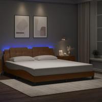Bedframe met LED zonder matras "Zadar" cappuccino 180x200 cm - thumbnail