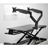 Kensington K59601WW Monitor-tafelbeugel Aantal monteerbare displays: 2 Display(s) 86,4 cm (34) Zwart Draaibaar, Kantelbaar, Zwenkbaar - thumbnail