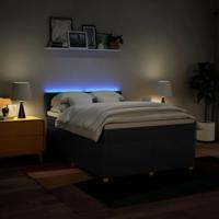 Boxspring met matras stof blauw 160x200 cm - thumbnail