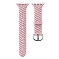 By Qubix - Siliconen 'Twist' bandje - Roze - Compatible met Apple Watch 38mm / 40mm / 41mm / 42mm - Compatible Apple watch bandjes - thumbnail