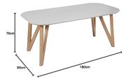 Artistiq Ovale Eettafel 'Ravi' 180 x 90cm, kleur Grijs - thumbnail