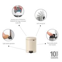 Brabantia pedaalemmer NewIcon 5 liter Soft beige - thumbnail
