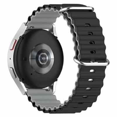 Garmin Forerunner 970 / 570 (47mm) / 255 - Ocean Style bandje - Zwart / grijs Garmin Forerunner 970 / 570 (47mm) / 255 - Ocean Style bandje - Zwart / grijs