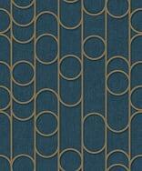 Dutch Wallcoverings Behang Galactik Dessin Blauw/Goud M240-01
