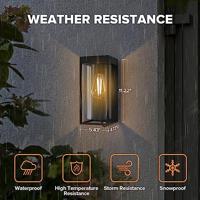 Buitenlamp &apos;Flair&apos; glas metaal vierkant solar - thumbnail