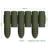 Bama Tuin Modulaire Rand Imitatiehout 38.5x15 cm 6 Stuks Bruin - thumbnail