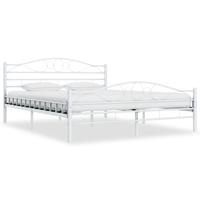 Bedframe metaal wit 200x200 cm - thumbnail