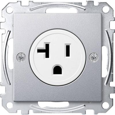 Merten MEG2156-0460 Wandcontactdoos System M Aluminium 1 stuk(s)