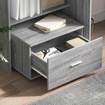 Bureau met lade Grijs sonoma 131,5 x 50 x 106,5 cm Bewerkt hout
