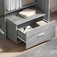 Bureau met lade Grijs sonoma 131,5 x 50 x 106,5 cm Bewerkt hout - thumbnail