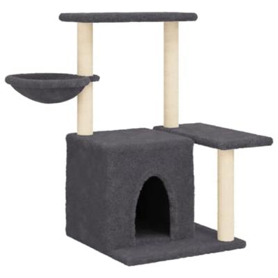 VidaXL Kattenmeubel met sisal krabpalen 83 cm donkergrijs - thumbnail