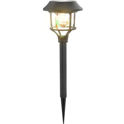 Solar LED Priklampen Set - 4 Stuks - RGB - Mat Zwart Kunststof