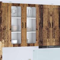 Keukenkast met plank Oudhout 40 x 31 x 100 cm Bewerkt hout - thumbnail