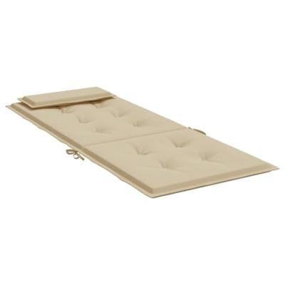 VidaXL Stoelkussens 6 st hoge rug oxford stof beige