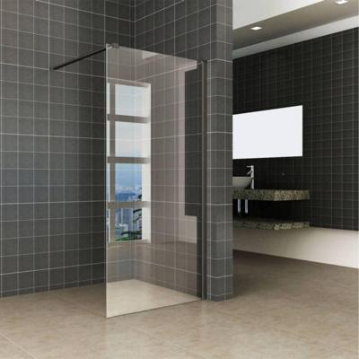 Wiesbaden inloopdouche safety glass nano 90x200x1 cm helder/mat zwart