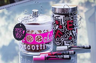 Uni-Posca Chalk marker, lijndikte 8 mm, wit, 1 stuk