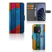 OnePlus 10 Pro | Book Style Case | Wood Heart - Cadeau voor je Vriend | Portemonnee hoesje - thumbnail