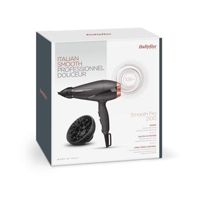 Babyliss 6709DE Smooth Pro Föhn 2100W Zwart/Rosé Babyliss 6709DE Smooth Pro Föhn 2100W Zwart/Rosé