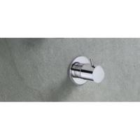 Stopkraan Hotbath Laddy Inbouw Rond Geborsteld Nikkel - thumbnail