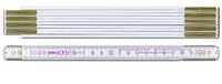 BMI Duimstok | lengte 2 m | breedte 16 mm | EG III | beukenhout wit | 1 stuk - 980904200 - 980904200 - thumbnail