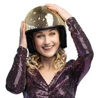 Disco Helm 70s Goud - thumbnail