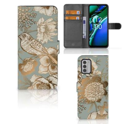 Hoesje voor Nokia G42 Vintage Bird Flowers Hoesje voor Nokia G42 Vintage Bird Flowers