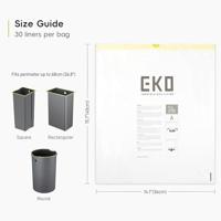 Afvalzak EKO type A 3-6 liter met trekband wit 30 stuks - thumbnail