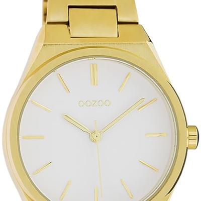 OOZOO C10527 Horloge Timepieces staal goudkleurig-wit 34 mm