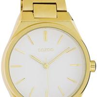 OOZOO C10527 Horloge Timepieces staal goudkleurig-wit 34 mm - thumbnail