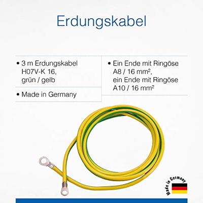 AS Schwabe 70869 as-Schwabe aardingskabel 3 m geel/groen 3 m H07V-K 16 mm Inhoud: 1 stuk(s)