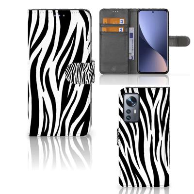 Xiaomi 12 | 12X | Telefoonhoesje | Met pasjeshouder | Zebra